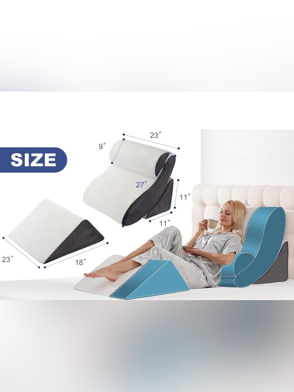 4PCS Orthopedic Bed Wedge Pillow Set - Picture 5 of 6
